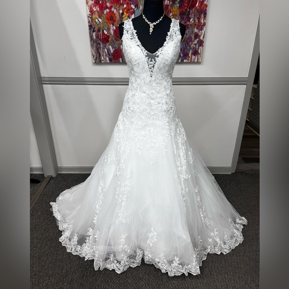 Sophia Tolli Bridal Gown #y11641 Arica Size 12 Diamond White